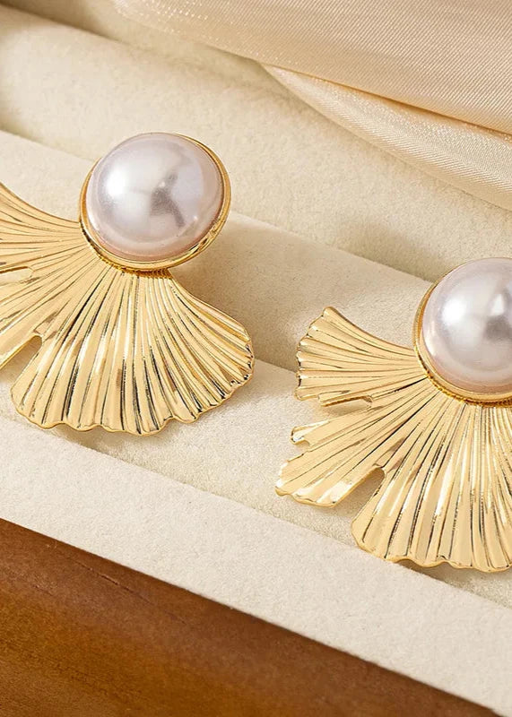 Gold Vintage Ginkgo Earrings – MENA