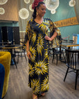 Bella Dress - Gold Noir