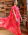 Salamasina Cape Dress - Tropical Blaze