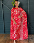 Salamasina Cape Dress - Tropical Blaze