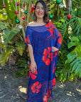 Lalomanu Kaftan - Red Hibiscus