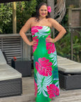 Malena Maxi Dress - Glow Green Tropical