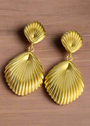 Gold Sea Shell Earrings
