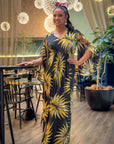 Bella Dress - Gold Noir