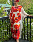 Lelei Kaftan - Red Hibiscus