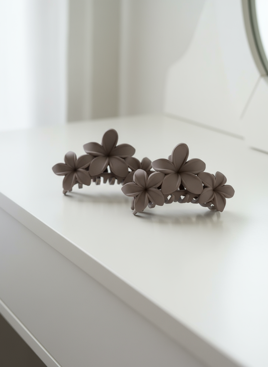 Plumeria Clutch Hair Claw Clip