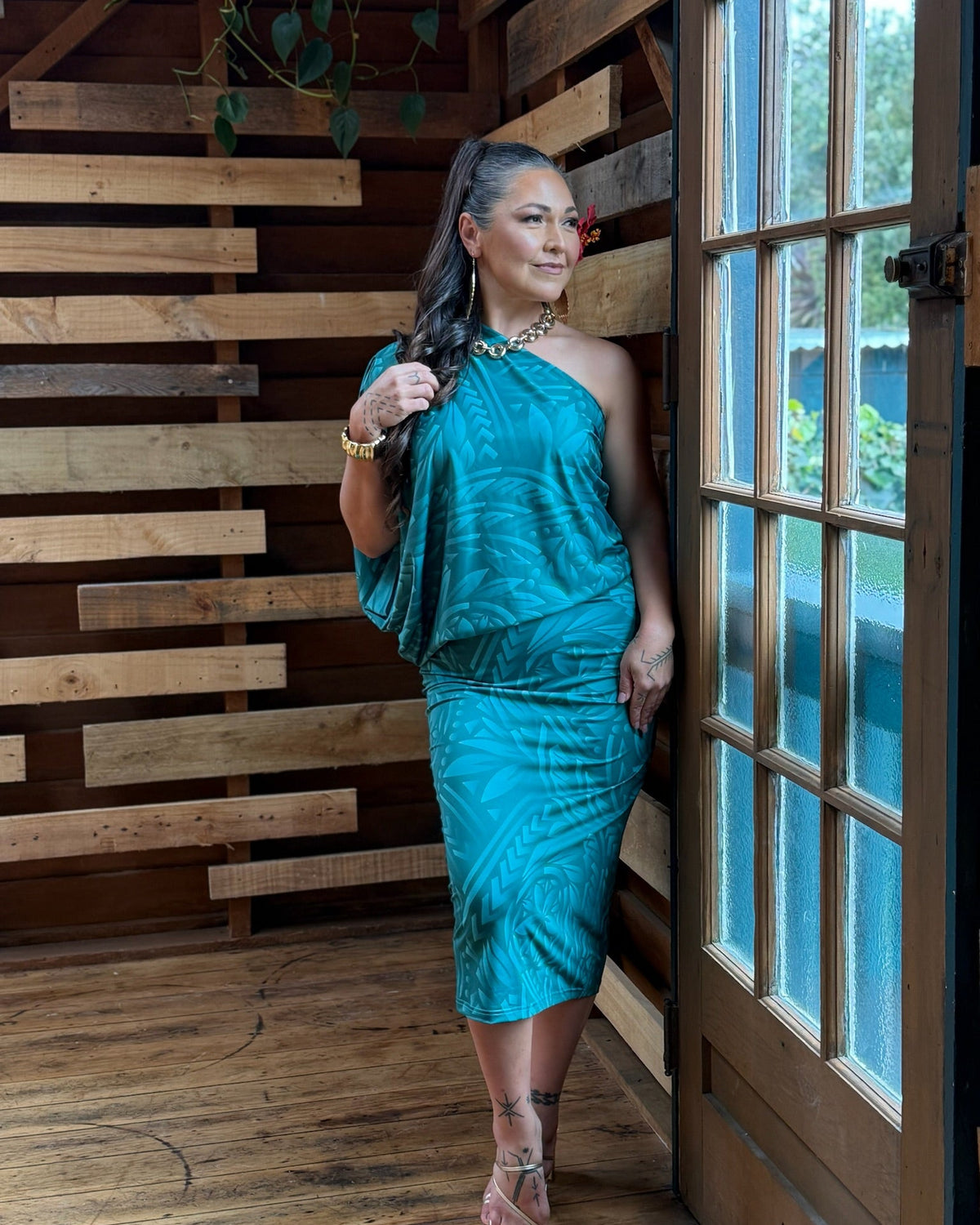 Alexis Dress - Teal Tides
