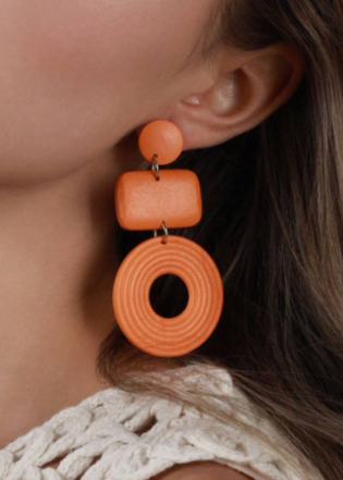 Drop Wood Earrings