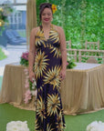 Ella Dress - Gold Noir
